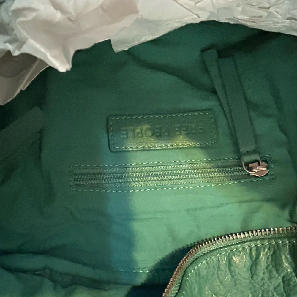 NWT Free People Emerald Green Wilder Embellished Sling Bag - Picture 4 of 4